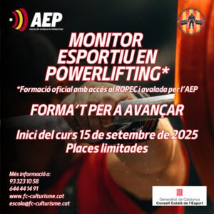 CURS MONITOR ESPORTIU EN POWERLIFTING NOU